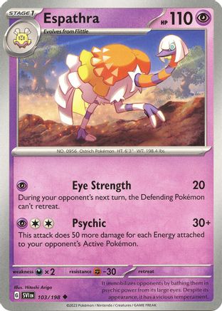 Image of Espathra 103/198  - Reverse Holofoil SV01 Scarlet & Violet Base Set - Uncommon