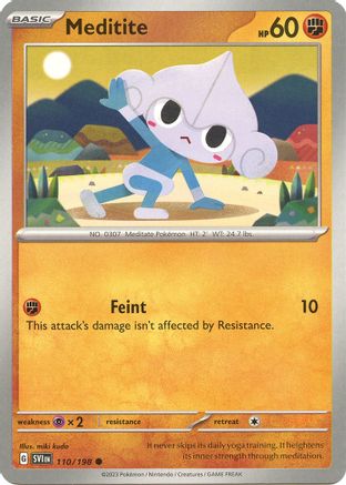 Image of Meditite 110/198  - Reverse Holofoil SV01 Scarlet & Violet Base Set - Common