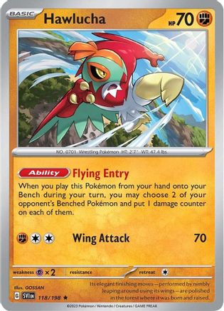 Image of Hawlucha 118/198  - Holofoil SV01 Scarlet & Violet Base Set - Rare