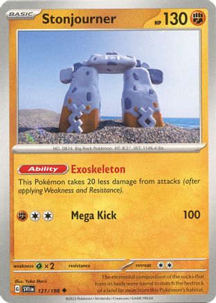 Image of Stonjourner 121/198  - Reverse Holofoil SV01 Scarlet & Violet Base Set - Uncommon