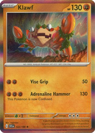 Image of Klawf 122/198  - Holofoil SV01 Scarlet & Violet Base Set - Rare