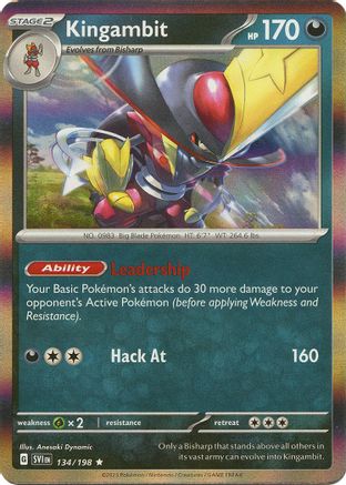 Image of Kingambit 134/198  - Holofoil SV01 Scarlet & Violet Base Set - Rare