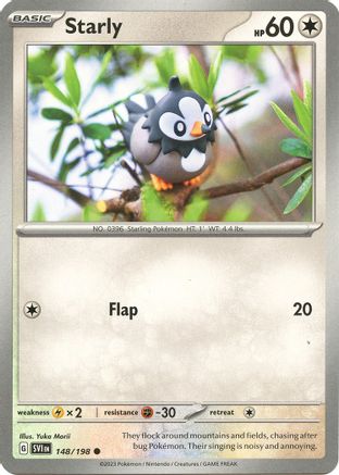 Image of Starly 148/198  - Reverse Holofoil SV01 Scarlet & Violet Base Set - Common
