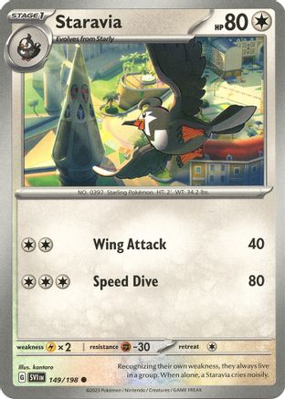 Image of Staravia 149/198  SV01 Scarlet & Violet Base Set - Common