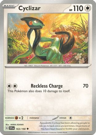 Image of Cyclizar 163/198  - Reverse Holofoil SV01 Scarlet & Violet Base Set - Uncommon