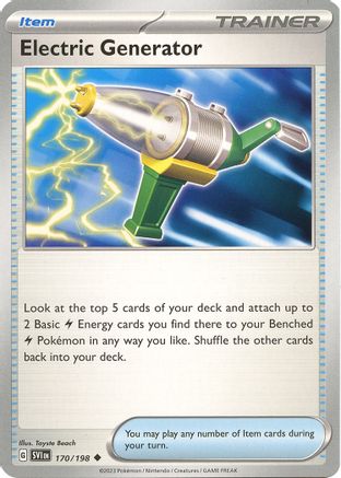 Image of Electric Generator 170/198  SV01 Scarlet & Violet Base Set - Uncommon