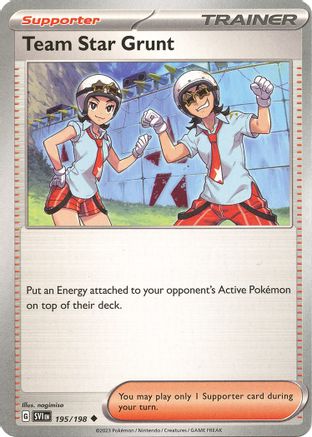 Image of Team Star Grunt 195/198  - Reverse Holofoil SV01 Scarlet & Violet Base Set - Uncommon
