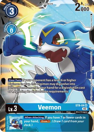 Image of Veemon (Alternate Art) (ST8-04) - Starter Deck 14: Beelzemon Advanced Deck Set Foil