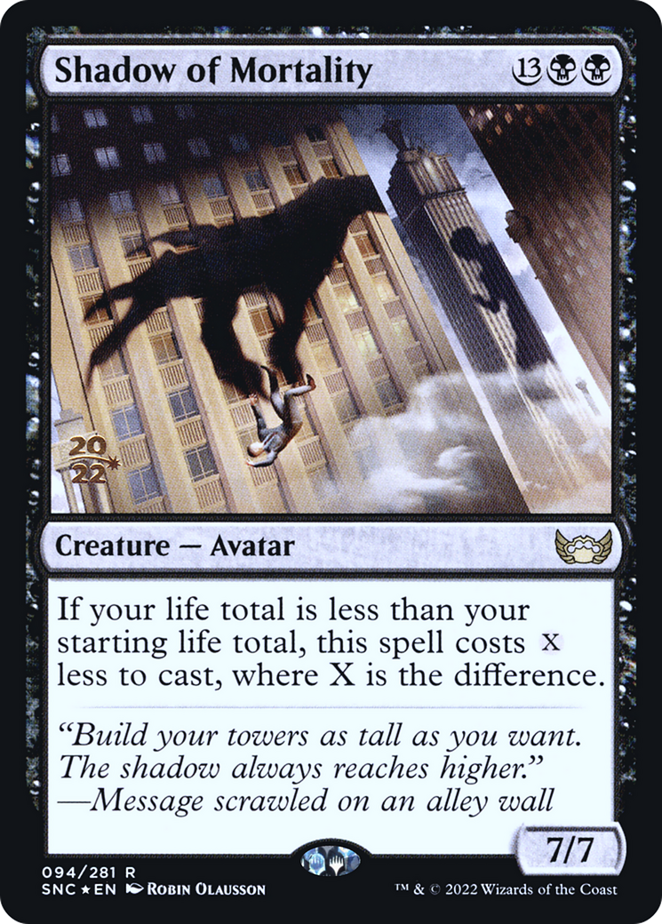 Image of Shadow of Mortality (PRE-094) - Streets of New Capenna Promos Foil
