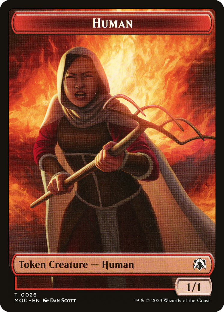 Image of Human (TMOC-026) - March of the Machine Commander Tokens