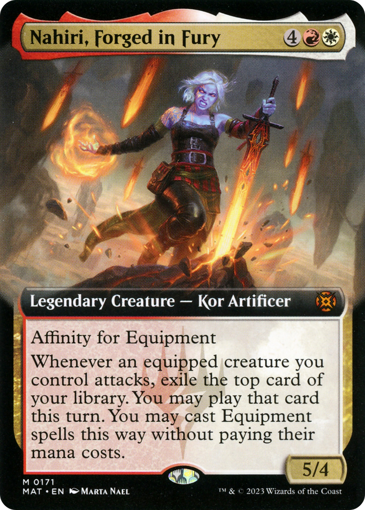 Image of Nahiri, Forged in Fury (Extended Art) (MAT-171) - March of the Machine: The Aftermath: (Extended Art)