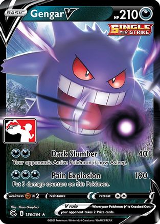 Image of Gengar V 156  - Holofoil Prize Pack Series Cards - Ultra Rare
