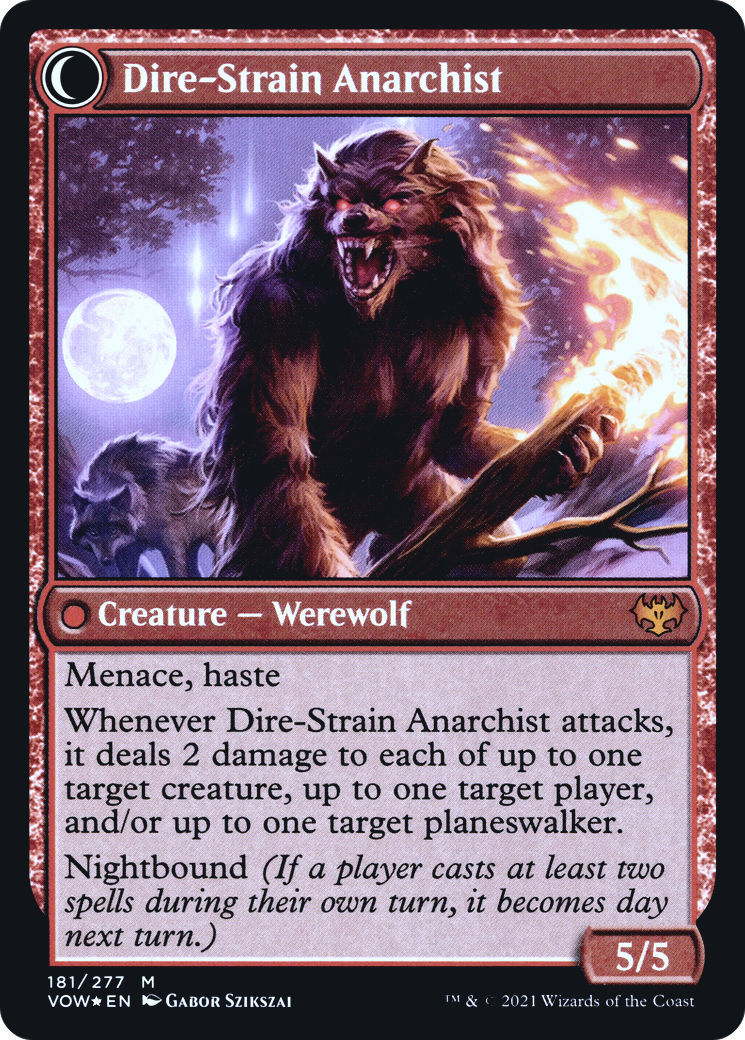 Image of Volatile Arsonist (PRE-181S) - Innistrad: Crimson Vow Promos: (Double Faced Transform) Foil