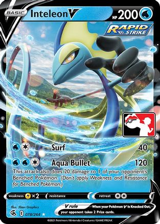 Image of Inteleon V 078  - Holofoil Prize Pack Series Cards - Ultra Rare