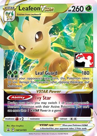 Image of Leafeon VSTAR SWSH195  - Holofoil Prize Pack Series Cards - Promo