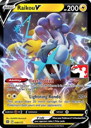 Image of Raikou V 048/172  - Holofoil Prize Pack Series Cards - Ultra Rare