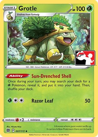 Image of Grotle 007/172  - Holofoil Prize Pack Series Cards - Uncommon