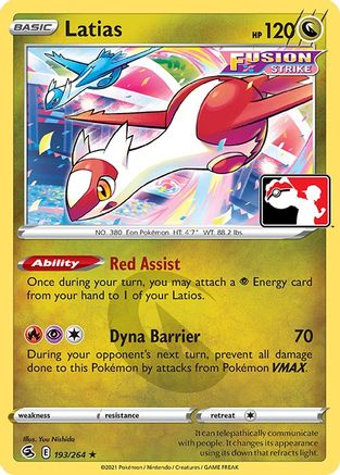 Image of Latias 193  Prize Pack Series Cards - Rare