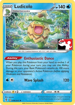 Image of Ludicolo 034  Prize Pack Series Cards - Rare