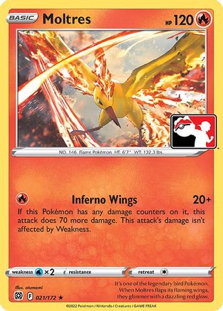 Image of Moltres 021/172  Prize Pack Series Cards - Rare