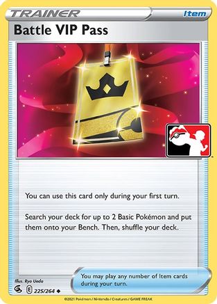 Image of Battle VIP Pass 225/264  Prize Pack Series Cards - Uncommon