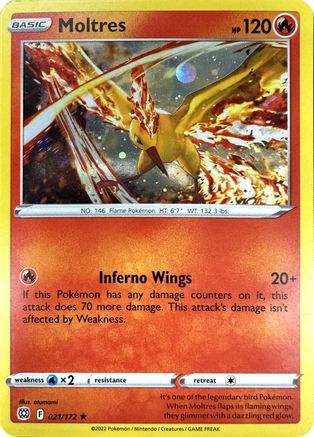 Image of Moltres (Cosmos Holo) 021/172  - Holofoil Miscellaneous Cards & Products - Promo
