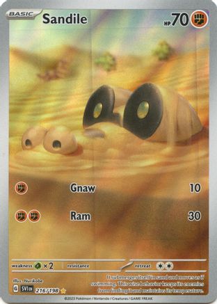 Image of Sandile 216/198  - Holofoil SV01 Scarlet & Violet Base Set - Illustration Rare