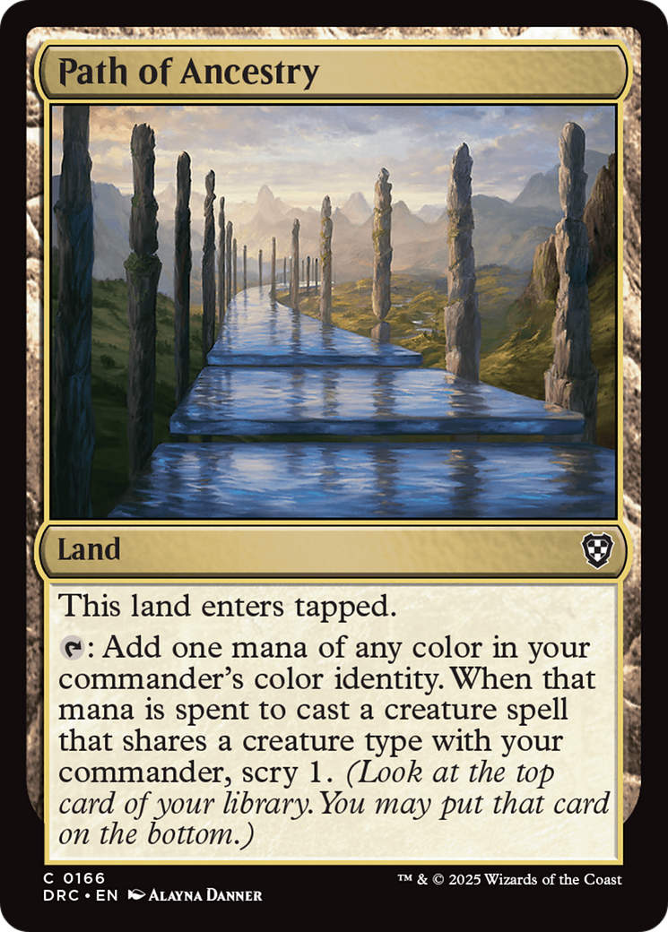 Image of Path of Ancestry (0166) (DRC-166) - Commander: Aetherdrift