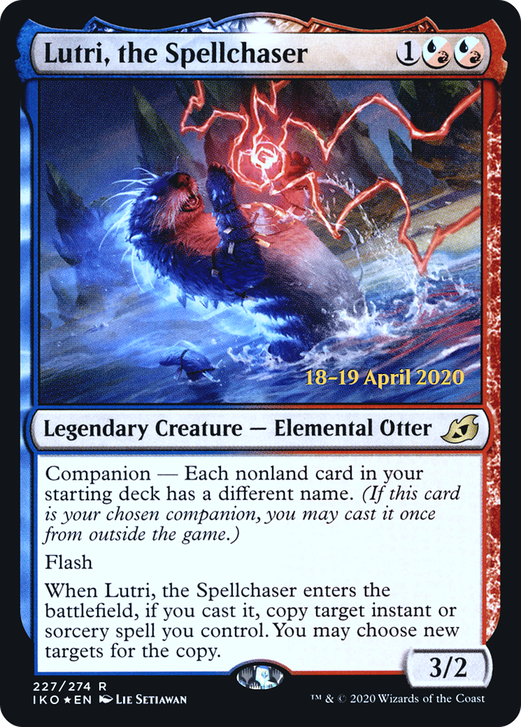 Image of Lutri, the Spellchaser (PRE-227) - Ikoria: Lair of Behemoths Promos: (companion) Foil