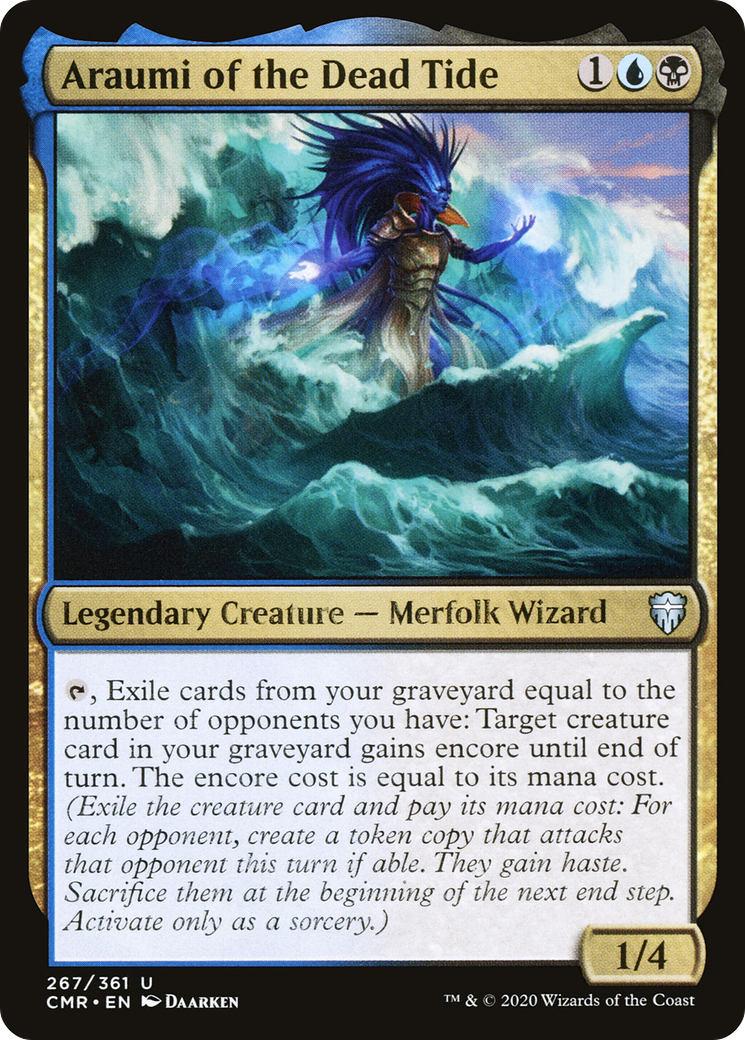Image of Araumi of the Dead Tide (CMR-267) - Commander Legends Foil