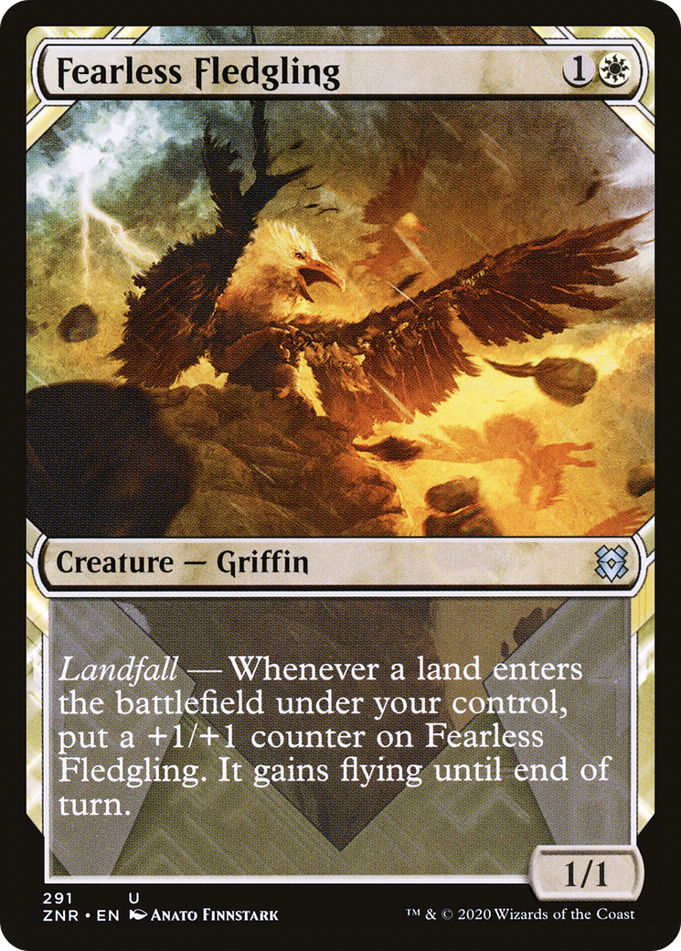 Image of Fearless Fledgling (Showcase) (ZNR-291) - Zendikar Rising: (Showcase) Foil