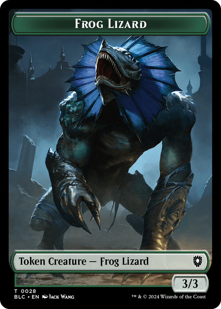 Image of Frog Lizard (TBLC-028) - Bloomburrow Commander Tokens