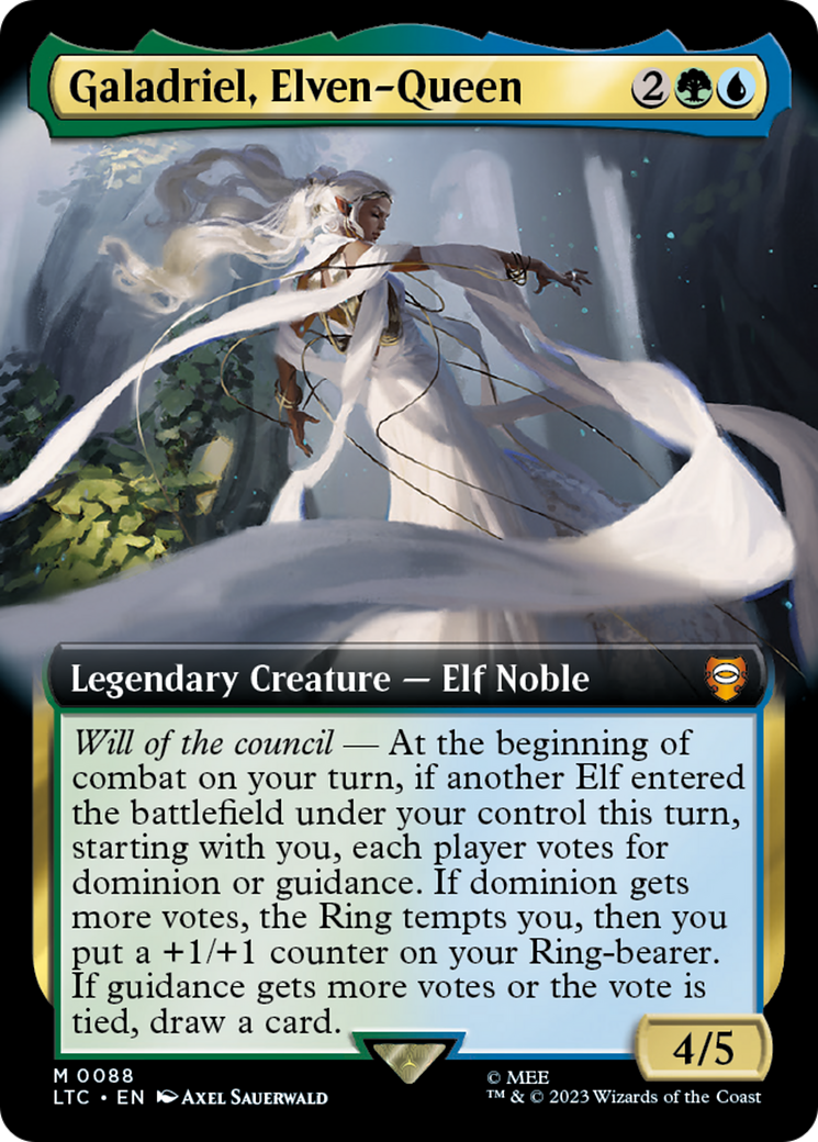 Image of Galadriel, Elven-Queen (Extended Art) (LTC-088) - Tales of Middle-earth Commander: (Extended Art) Foil
