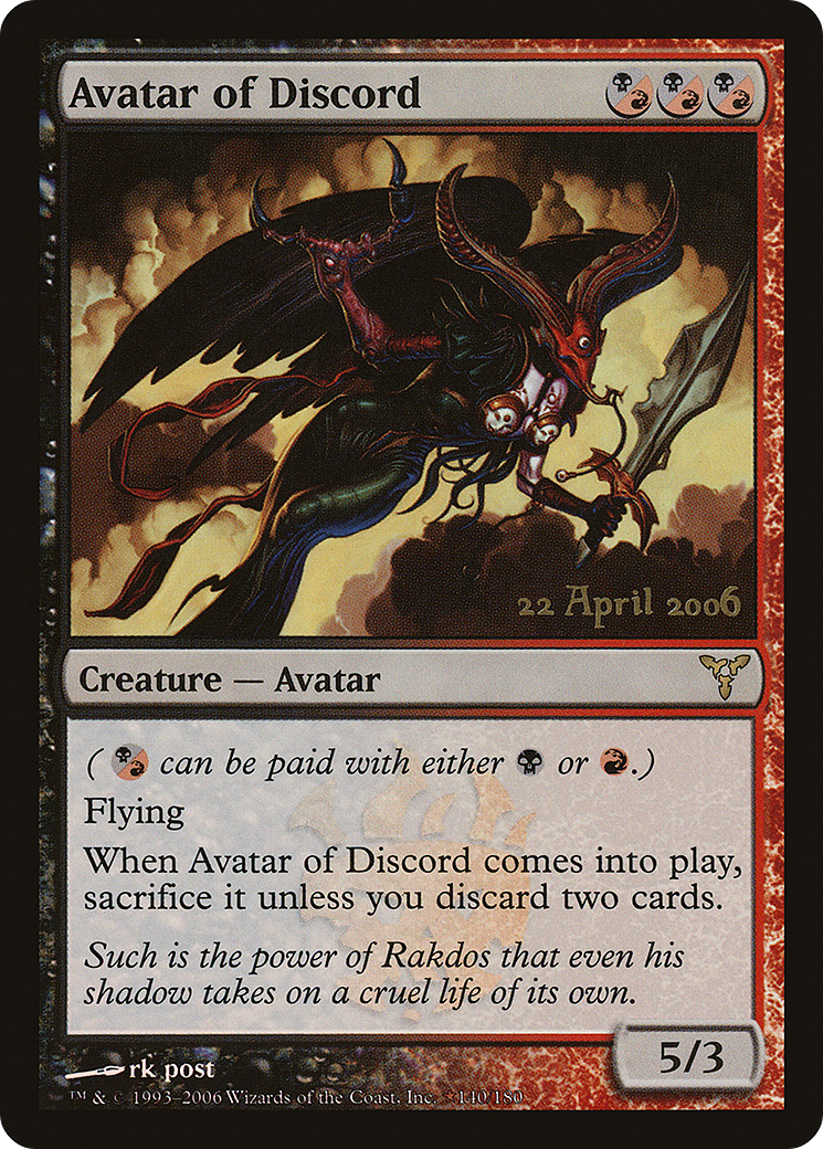 Image of Avatar of Discord (PRE-029) - Dissension Promos Foil