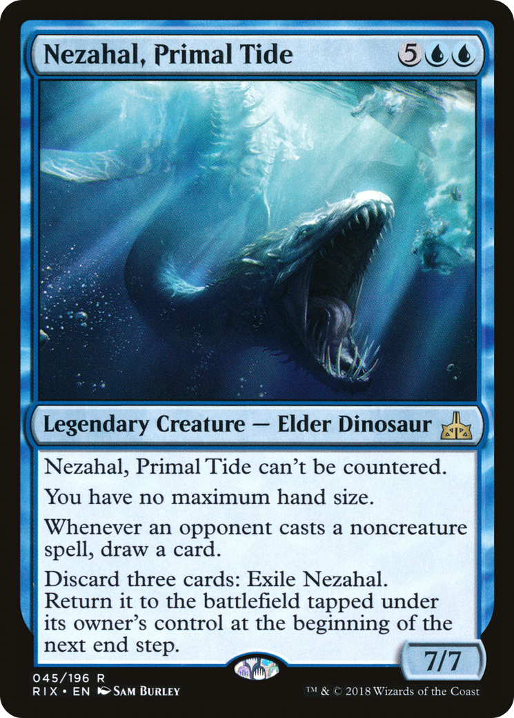 Image of Nezahal, Primal Tide (RIX-045) - Rivals of Ixalan Foil