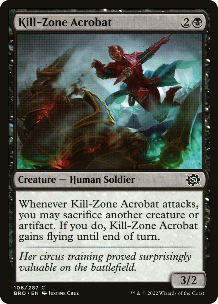 Image of Kill-Zone Acrobat (BRO-106) - The Brothers' War Foil