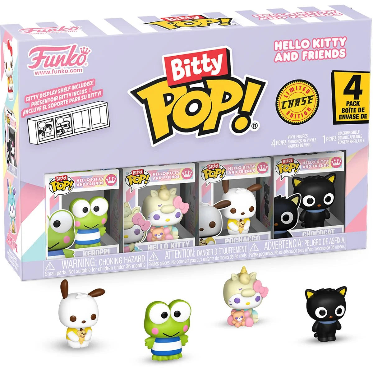 Image of Sanrio Hello Kitty and Friends Keroppi Funko Bitty Pop! Mini-Figure 4-Pack Tuxedosam Chase
