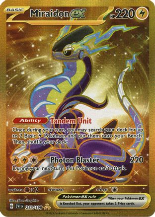 Image of Miraidon ex 253/198  - Holofoil SV01 Scarlet & Violet Base Set - Hyper Rare