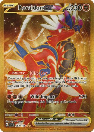 Image of Koraidon ex 254/198  - Holofoil SV01 Scarlet & Violet Base Set - Hyper Rare