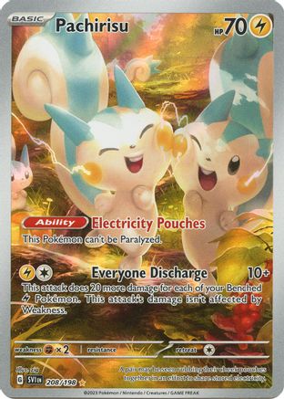 Image of Pachirisu 208/198  - Holofoil SV01 Scarlet & Violet Base Set - Illustration Rare