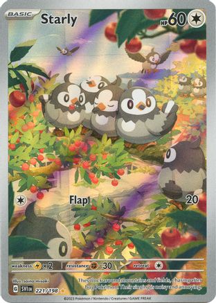 Image of Starly 221/198  - Holofoil SV01 Scarlet & Violet Base Set - Illustration Rare