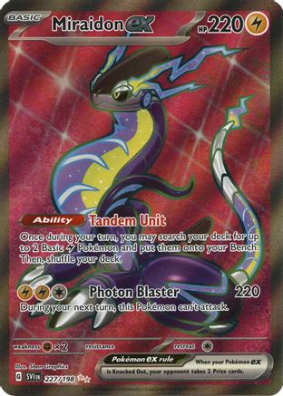 Image of Miraidon ex 227/198  - Holofoil SV01 Scarlet & Violet Base Set - Ultra Rare