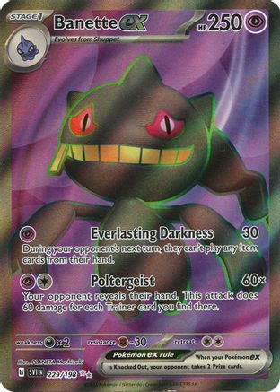 Image of Banette ex 229/198  - Holofoil SV01 Scarlet & Violet Base Set - Ultra Rare
