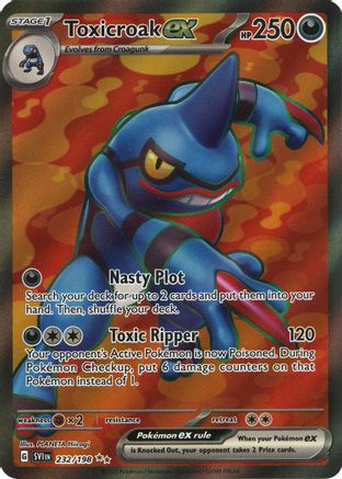 Image of Toxicroak ex 232/198  - Holofoil SV01 Scarlet & Violet Base Set - Ultra Rare