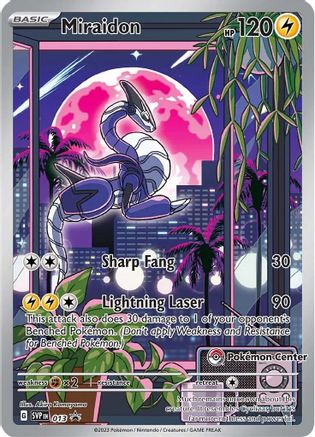 Image of Miraidon (Pokemon Center Exclusive) 013  - Holofoil SV Scarlet & Violet Promo Cards - Promo