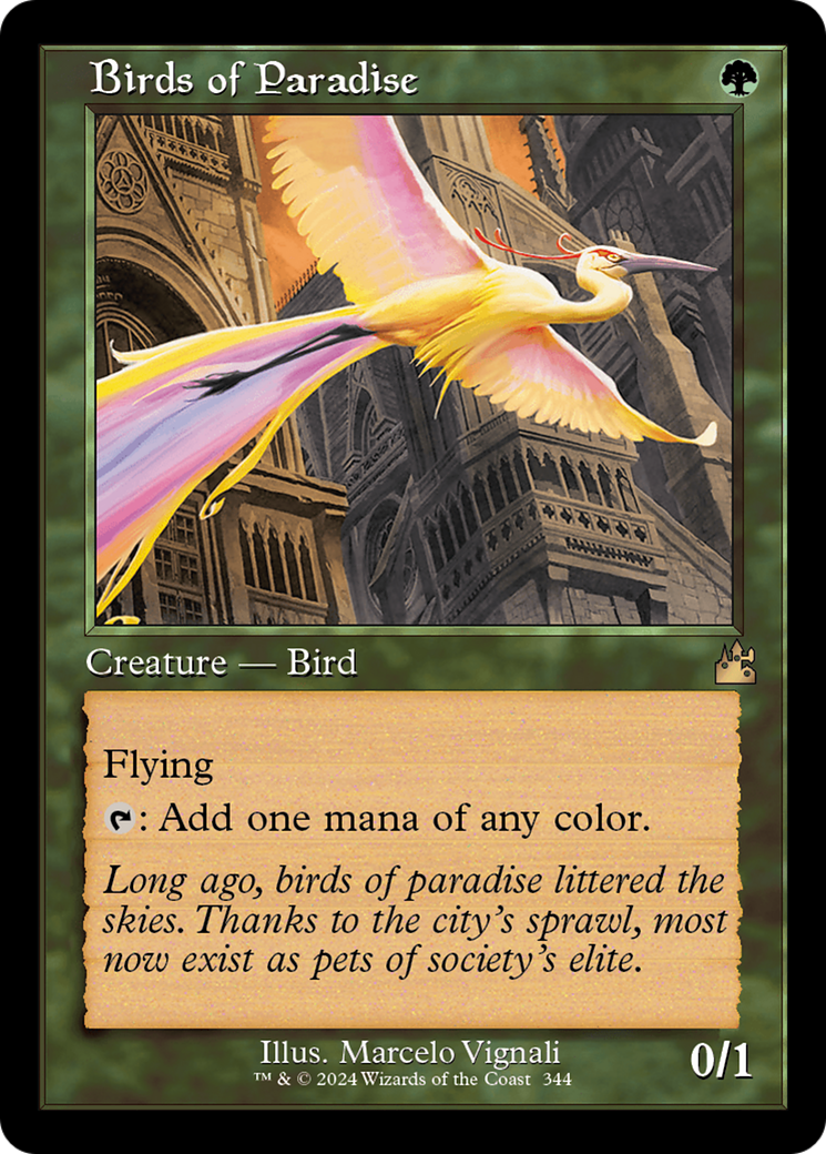 Image of Birds of Paradise (Retro Frame) (RVR-344) - Ravnica Remastered Foil