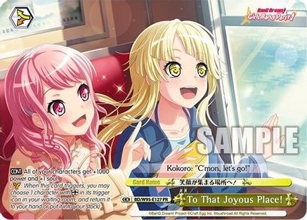 Image of To That Joyous Place! (PR) (BD/W95-E127 PR) - BanG Dream! Girls Band Party! 5th Anniversary