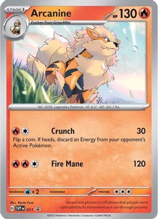 Image of Arcanine 011  - Holofoil SV Scarlet & Violet Promo Cards - Promo