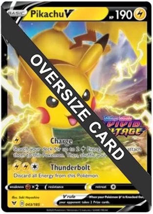 Image of Pikachu V 043/185  - Holofoil Jumbo Cards - Promo
