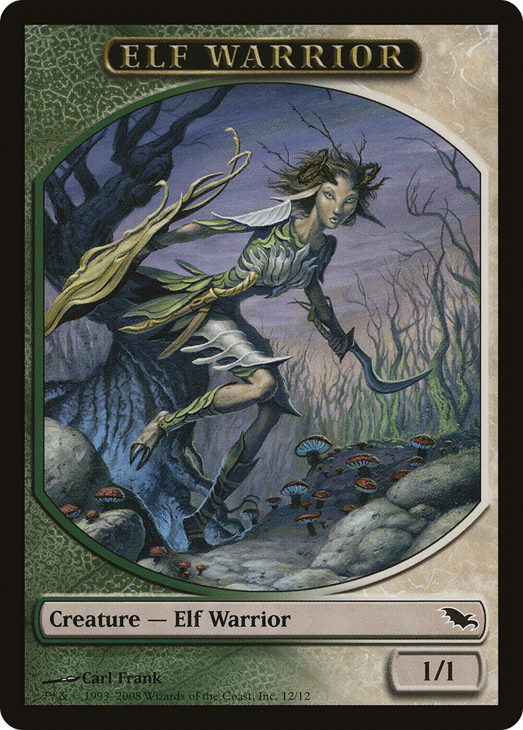 Image of Elf Warrior Token (12) (SHM-012) - Shadowmoor Tokens